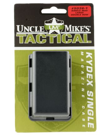 Uncle Mike's 50361 Kydex Single Mag Case Single Black Kydex Belt Clip 45 ACP 10mm Auto Belts 1.75" Wide