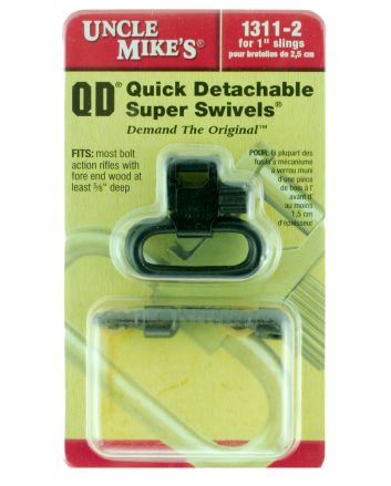 Uncle Mike's 13112 Super SwivelQuick Detach 115 RGS Tri-Lock Blued 1" Loop for Most Rifles w/Wood Forend