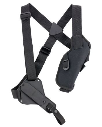 Uncle Mike's 83001 Sidekick Vertical Shoulder Holster Shoulder Size 0 Black Cordura Harness Fits Sm/Med DA Revolver Fits 2-3" Barrel Right Hand