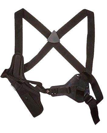 Uncle Mike's 83041 Sidekick Vertical Shoulder Holster Shoulder Size 04 Black Cordura Harness Fits Med/Large DA Revolver Fits 7-8.50" Barrel Right Hand