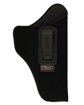 Uncle Mike's 89021 Inside The Pants Holster IWB Size 02 Black Suede Like Belt Clip Fits Med/Intermediate DA Revolver Fits 4" Barrel Right Hand