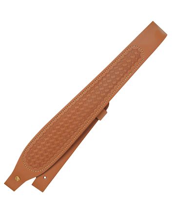 Butler Creek 26412 Cobra Rifle/Shotgun Sling Basket Weave Brown Leather w/Suede Lining 1" Wide