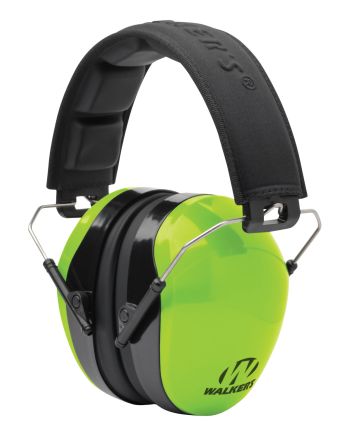 Walker's GWPDCPMHVG Advanced Protection Passive Muff 26 dB Over the Head Lime Green/Black Polymer
