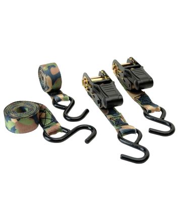HME RS4PK Camouflage Ratchet Tie Down Straps Camouflage 4 Pack