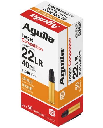 Aguila 1B220514 Competition22LR 40gr Lead Solid Point 50 Per Box/20 Case