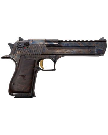 Magnum Research DE44CH Desert Eagle Mark XIX 44 Rem Mag 6" 8+1 Color Case Hardened Carbon Steel with Clear Cerakote Frame &amp; Slide Walnut with Engraved Desert Eagle Logo Grip