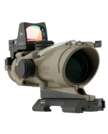Trijicon 100554 ACOG ECOS Combo Flat Dark Earth 4x32mm Illuminated Green Crosshair .223/5.56 BDC Reticle