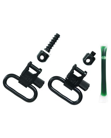 Uncle Mike's 15312 Fore End Band Swivel Set Quick Detach 115 LRB Blued 1" Loop for Tube Magazine Leaver Action Rifles/ Carbines/ Mossberg 500 Shotguns