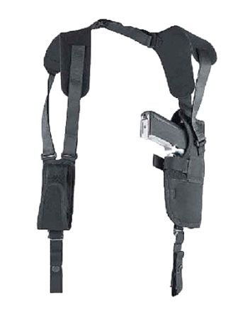 Uncle Mike's 75011 Pro-Pak Vertical Shoulder Holster Shoulder Size 01 Black Nylon Harness Fits Medium Autos Fits 3-4" Barrel Right Hand