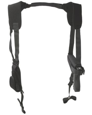 Uncle Mike's 77050 Pro-Pak Horizontal Shoulder Holster Shoulder Size 05 Black Nylon Harness Fits Large Frame Pistol Fits 4.50-5" Barrel Right Hand