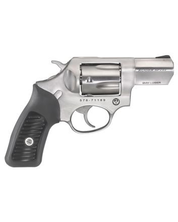 Ruger 5783 SP1019mm Luger2.25" Barrel 5rd Triple-Locking Cylinder, Satin Stainless Steel, Cushioned Rubber With Synthetic Insert Grip, Transfer Bar Safety