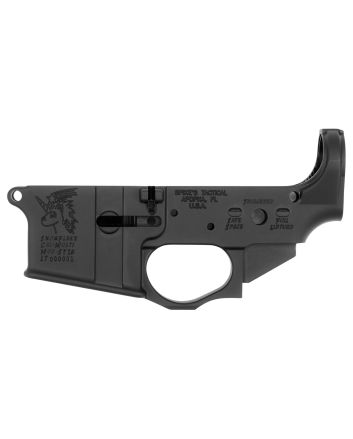 Spikes STLS030 Snowflake Stripped Lower Receiver Multi-Caliber 7075-T6 Aluminum Black Anodized for AR-15