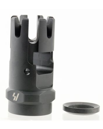 Strike Industries CCCOMP Checkmate Comp Black Steel with 1/2"-28 tpi Threads &amp; 1.87" OAL for 223 Rem, 5.56x45mm NATO AR-Platform