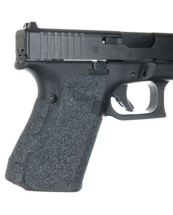 Talon Grips 382G Adhesive GripGlock Gen5 19/23/25/32/38/44 w/No Backstrap, Black Textured Granulate