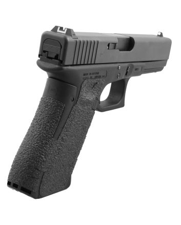 Talon Grips 384R Adhesive GripGlock Gen5 19/23/25/32/38/44 w/Large Backstrap, Black Textured Rubber
