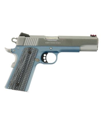 Colt Mfg O1072CCSBT 1911 Competition 9mm Luger Caliber with 5" National Match Barrel, 9+1 Capacity, Blue Titanium Finish Frame, Serrated Stainless Steel Slide, Gray G10 Grip &amp; 70 Series Firing System