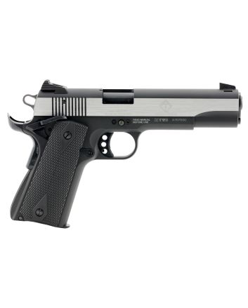 GSG GSG2210M1911S M191122 LR 5" 10+1 Black Hardcoat Anodized Stainless Steel Polished Slide Black Polymer Grip