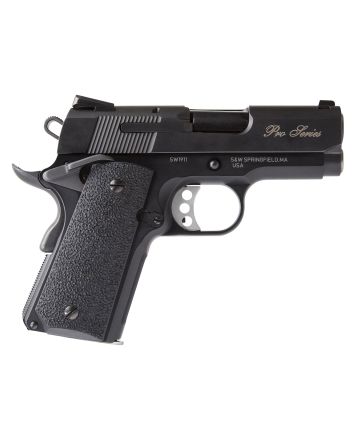 Smith &amp; Wesson 178053 1911 Performance Center Pro *MA Compliant Sub-Compact Frame 9mm Luger 8+1, 3" Black Stainless Steel Barrel, Serrated Slide &amp; Aluminum Frame w/Beavertail, Black Stippled Grip