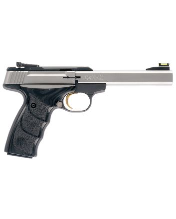 Browning 051427490 Buck Mark Plus *CA Compliant 22 LR 10+1 5.50" Slab Side Barrel, Serrated SS Slide, Matte Black Aluminum Frame, Black Laminate Wood Grips