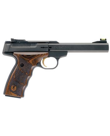 Browning 051428490 Buck Mark Plus UDX *CA Compliant 22 LR 10+1 5.50" Matte Black Slab Side Barrel, Matte Black Serrated Slide &amp; Aluminum Frame, Finger Groove Laminate Grip