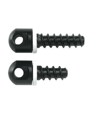 Uncle Mike's 25200 Magnum Band 115 RGS Screw Set made of Blued Steel Includes 1/2" Forend Base, 3/4" Rear Base Screws &amp; White Spacers for Wood Stock Bolt Action Rifles