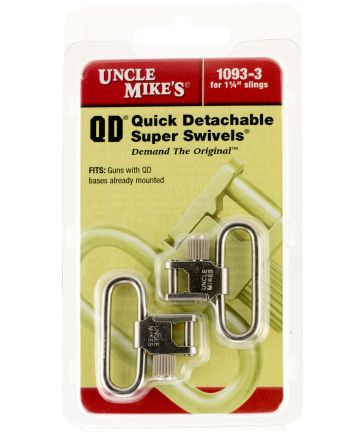 Uncle Mike's 10933 Super SwivelQuick Detach Tri-Lock 1.25" Loop Nickel Finish