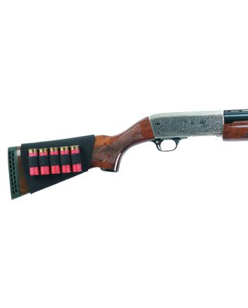 Uncle Mike's 88493 Buttstock Shell HolderBlack Neoprene 5rd Shotgun