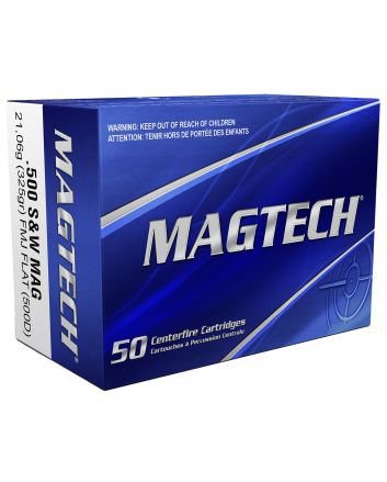 Magtech 500D Range/Training500S&amp;WMag 325gr Full Metal Jacket Flat Nose 20 Per Box/25 Case