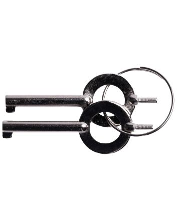Uzi Accessories UZIKEYPAIR Handcuff Key Set Silver Metal
