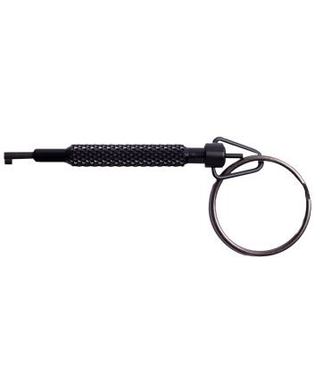 Uzi Accessories UZIKEYROTATI Handcuff Key Rotating Black Metal 0.90 oz