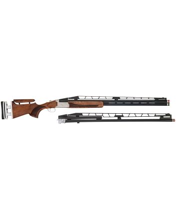 TriStar 35418 TT-15A Combo Trap 12 Gauge Break Open 3" 1rd/2rd 32/34" Blued Vent Rib Chrome-Lined Barrel, Silver Receiver, Walnut Wood Fixed w/Adj Comb Stock, Right Hand