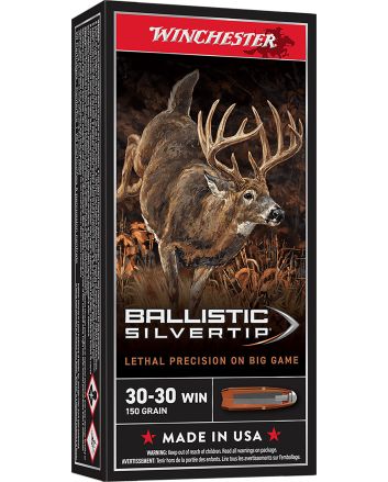 Winchester Ammo SBST3030 Ballistic Silvertip30-30Win 150gr Rapid Controlled Expansion Polymer Tip 20 Per Box/10 Case