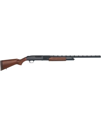 Mossberg 50120 500 All Purpose Full Size 12 Gauge Pump 3" 5+1 28" Blued Vent Rib Barrel, Blued Integral Scope Mount Steel Receiver, Fixed Hardwood Stock, Right Hand, Accu-Set Chokes