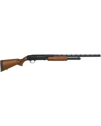 Mossberg 52132 500 Bantam Youth 12 Gauge Pump 3" 5+1 24" Blued Vent Rib Barrel, Blued Steel Receiver, Fixed Hardwood Stock, Right Hand, Accu-Set Chokes