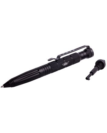 Uzi Accessories UZITACPEN6BK Tactical PenBlack Aluminum 6" Features Glass Breaker/Cuff Key