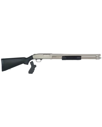 Mossberg 50299 590 Mariner 12 Gauge 8+1 3" 20" Cylinder Bore Barrel, Silver Marinecote Barrel/Receiver, Synthetic Stock, Includes Pistol Grip Conversion Kit