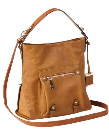 Bulldog BDP054 Hobo Purse w/Holster Brown Leather Most Sm Pistols &amp; Revolvers Right Hand