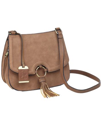 Bulldog BDP034 Cross Body Purse w/Holster Tan Suede Most Sm Pistols &amp; Revolvers Right Hand