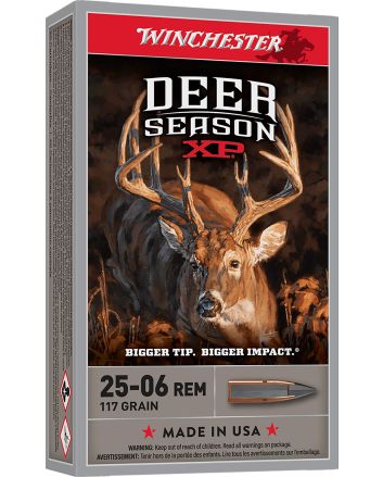 Winchester Ammo X2506DS Deer Season XP 25-06Rem 117gr Extreme Point 20 Per Box/10 Case
