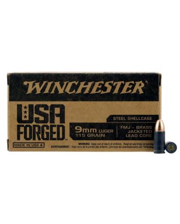 Winchester Ammo WIN9SV USA Forged 9mmLuger 115gr Full Metal Jacket 50 Per Box/10 Case