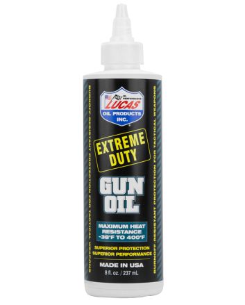 Lucas Oil 10870 Extreme Duty Gun Oil Against Heat, Friction, Wear 8 oz Squeeze Bottle