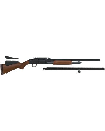 Mossberg 54243 500 Combo 12 Gauge 5+1 3" Blued 28" Vent Rib/24" SlugsterBarrel w/Cantilever Scope Mount, Blued Steel Receiver, Hardwood Dual Comb Stock, Includes Accu-Set Chokes