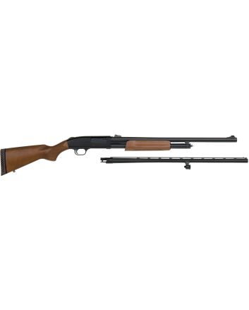 Mossberg 54264 500 Combo 12 Gauge 5+1 3" 24" Slugster/28" Vent Rib Steel Barrels, Dual Extractors,Blued Steel Receiver w/Integral Scope Mount, Fixed Wood Stock, Fully Rifled Bore Choke