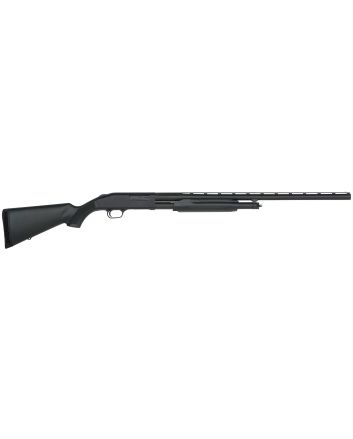 Mossberg 56420 500 All Purpose Full Size 12 Gauge Pump 3" 5+1 28" Matte Blued Vent Rib Barrel, Matte Blued Integral Scope Mount Steel Receiver, Fixed Black Synthetic Stock, Right Hand, Accu-Set Chokes