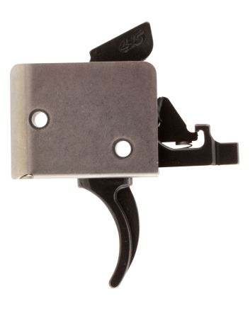 CMC Triggers 92502 Drop-InTwo-Stage Curved Trigger w/ 2 lbs Draw Weight &amp; Black/Silver Finish
