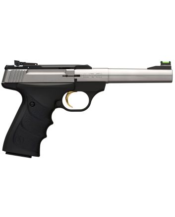Browning 051442490 Buck Mark Camper *CA Compliant 22 LR 10+1 5.50" Taper Bull Barrel, Matte Stainless Serrated SS Slide &amp; Aluminum Frame, Black Ultragrip RX Grips