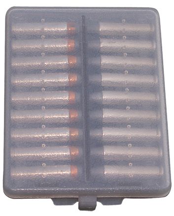 MTM Case-Gard W183841 Ammo-WalletHandgun Multi-Caliber 18rd Clear Smoke Polymer