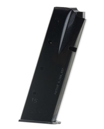 Mec-Gar MGBRHP15B StandardBlued Detachable 15rd 9mm Luger for Browning Hi-Power/Springfield SA-35