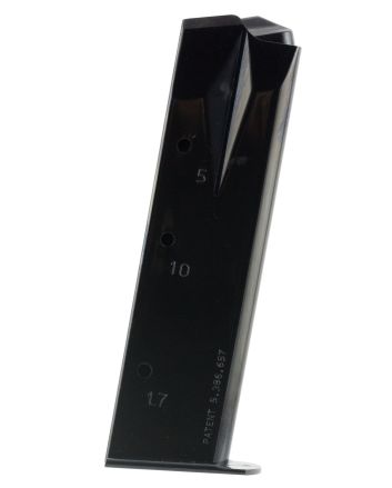 Mec-Gar MGRP8517B StandardBlued Detachable 17rd 9mm Luger for Ruger P95/P85/P89/P93/P94