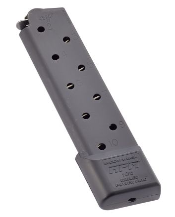 CMC Products MRPM45FS10B Power Mag Railed 10rd 45 ACP Fits 1911 Government Black Stainless Steel